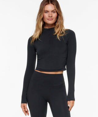 ATWOOD LONG SLEEVE TOP  BLACK