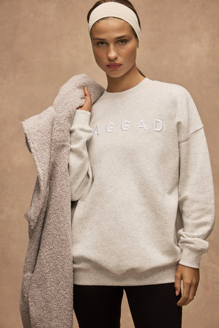 ELEMENT LONGLINE SIGNATURE SWEATER WHITE MARLE