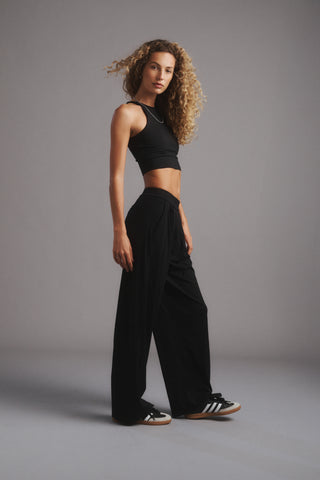 RUE PLEAT HALO PANT BLACK