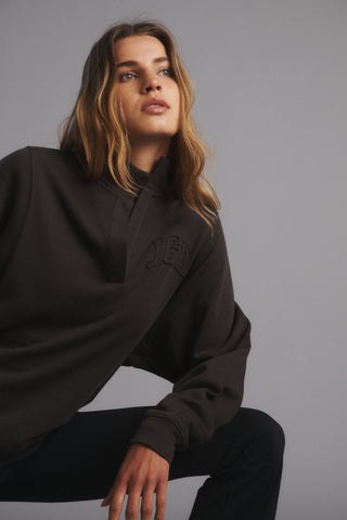 TERRAIN COLLARED SWEATER COFFEE BEAN