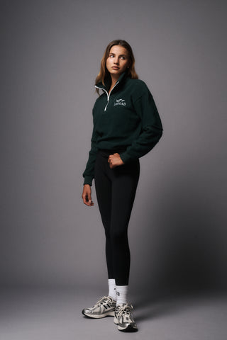 SCENIC ZIP-NECK THERMAFLEECE SWEATER PINE GREEN