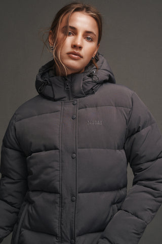 ESSENTIAL MID LINE PUFFER JACKET STEEL