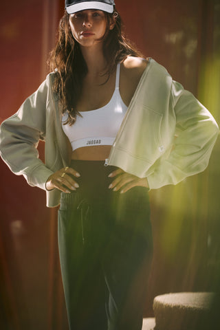 ESSENTIAL ZIP-THROUGH DELUXE HOODIE STONE