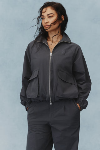 VIVID ZIP-THROUGH JACKET GRAPHITE