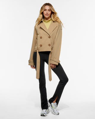 ARLBERG CROPPED TRENCH JACKET  SAND