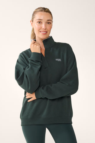 ATRIUM COLLARED SWEATER PINE GREEN