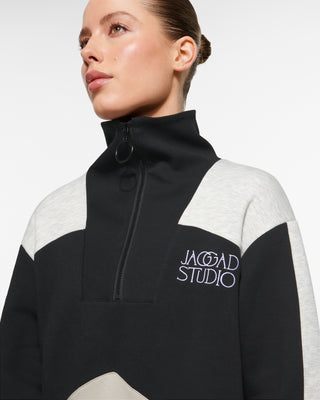 ASTOR LONGLINE HALF-ZIP SWEATER