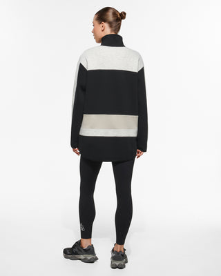 ASTOR LONGLINE HALF-ZIP SWEATER