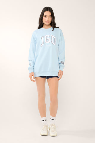 STUDIO LONGLINE SIGNATURE SWEATER BABY BLUE