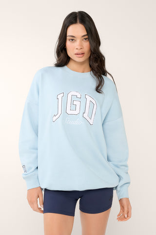 STUDIO LONGLINE SIGNATURE SWEATER BABY BLUE