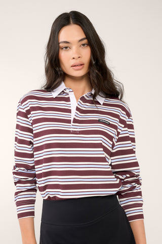 CHELSEA OVERSIZED LONG SLEEVE PIQUE POLO