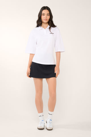 CHELSEA PIQUE POLO TEE WHITE