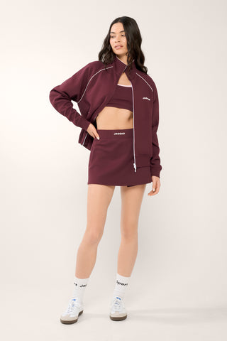 CHELSEA ZIP-THROUGH JACKET CHERRY