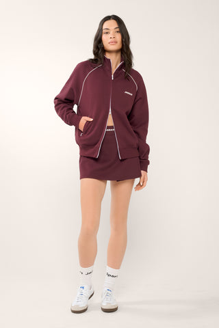 CHELSEA ZIP-THROUGH JACKET CHERRY