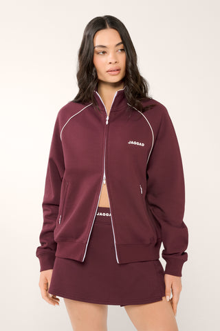 CHELSEA ZIP-THROUGH JACKET CHERRY