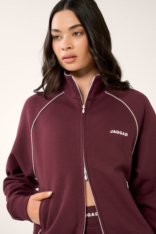 CHELSEA ZIP-THROUGH JACKET CHERRY