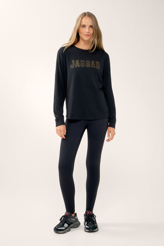 CLASSIC KEYLINE LONG SLEEVE TEE BLACK GOLD LOGO