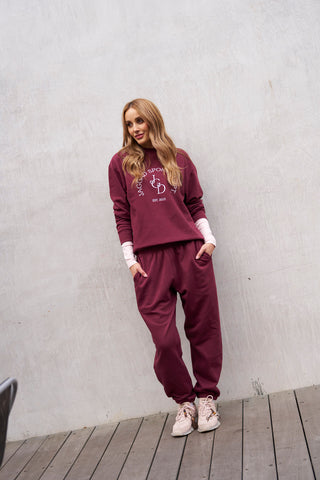 ELK BOXY SWEATER CHERRY