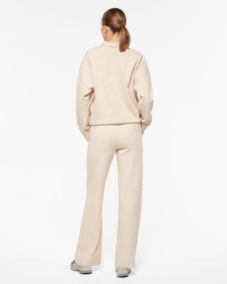 KEPLER WIDE LEG WAFFLE PANT OATMEAL