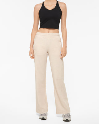 KEPLER WIDE LEG WAFFLE PANT OATMEAL