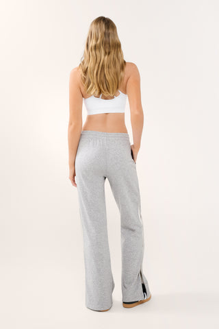 PENINSULA SNAP WIDE LEG TRACKPANT GREY MARLE