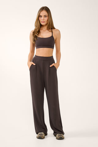 GRADUATE PLEAT PANT COFFEE BEAN