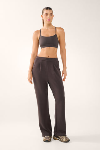 GRADUATE PLEAT PANT COFFEE BEAN