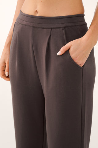 GRADUATE PLEAT PANT COFFEE BEAN