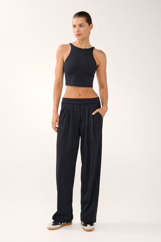RUE PLEAT HALO PANT BLACK