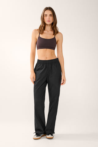 CENTERED RELAXED POPLIN PANT BLACK