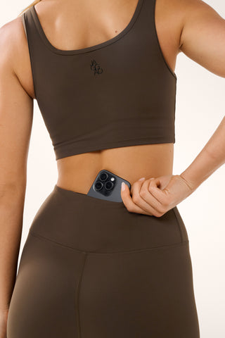 ULTIMATE SUPER HIGH WAIST SPIN ULTRA FLEX SHORT COFFEE BEAN