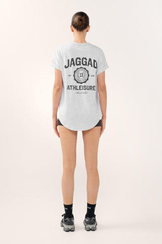 STATE CUFFED SLEEVE TEE WHITE MARLE