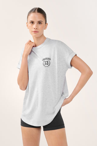 STATE CUFFED SLEEVE TEE WHITE MARLE