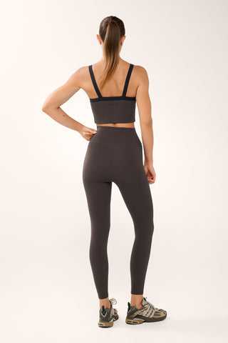 ULTIMATE SUPER HIGH WAIST ANKLE BITER ULTRA FLEX LEGGING COFFEE BEAN