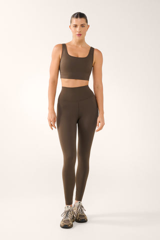 ULTIMATE SUPER HIGH WAIST ANKLE BITER ULTRA FLEX LEGGING MOCHA
