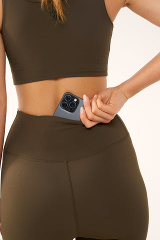 ULTIMATE SUPER HIGH WAIST ANKLE BITER ULTRA FLEX LEGGING MOCHA