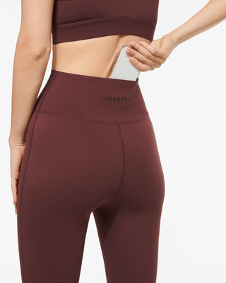 MOTION SUPER HIGH WAIST ANKLE BITER ULTRA FLEX LEGGING BURGUNDY