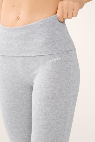 WANDER FOLD-OVER SOFT FLARE PANT GREY MARLE