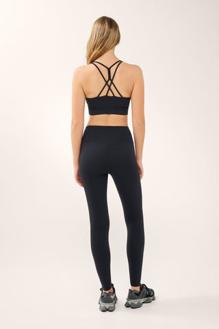 MOTION STRAPPY CROP BRA BLACK