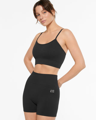 HONOLULU SEAMLESS CROP BRA BLACK