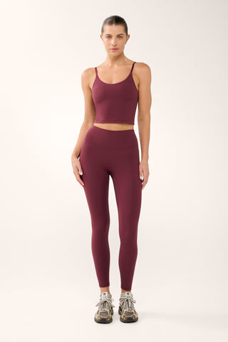 ESSENTIAL ANKLE BITER FLAT FRONT HALO LEGGING CHERRY
