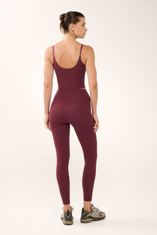 ESSENTIAL ANKLE BITER FLAT FRONT HALO LEGGING CHERRY