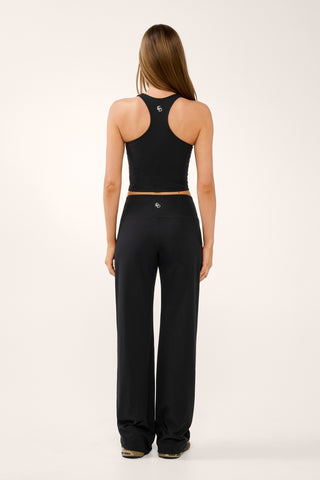 HALO LONGLINE RACERBACK TANK BLACK/WHITE