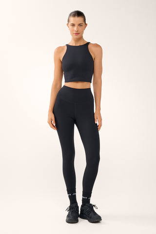 RUE LONGLINE TWIST-BACK TANK BLACK