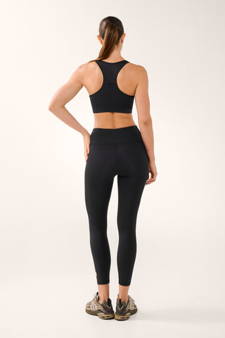 ESSENTIAL HIGH SUPPORT CROP TOP BLACK