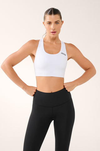 ESSENTIAL HIGH SUPPORT CROP TOP WHITE