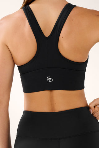 JGD CROP BRA BLACK
