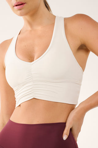 JGD CROP BRA SWAN WHITE