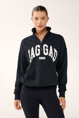 新品未使用　semonapartment PATTERN JAGGARD STUDIO HALF-ZIP SIGNATURE SWEATER BLACK – Jaggad