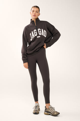 STUDIO HALF-ZIP SIGNATURE SWEATER BLACK